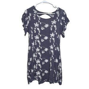 Altar D'State Women's casual dress gray embroidered size S pullover cap sleeve